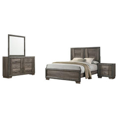 Janine 4-piece Eastern King Bedroom Set Grey - 223551KE-S4