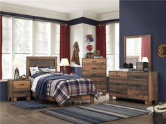 Sidney Wood Twin Panel Bed Rustic Pine - 223141T