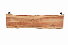 Sherman Bench Natural Acacia and Matte Black - 190913