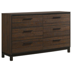 Edmonton 6-drawer Dresser Rustic Tobacco - 204353