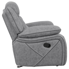 Higgins 3-piece Upholstered Motion Reclining Sofa Set Grey - 602261-S3