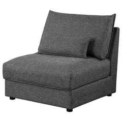 Sasha Upholstered Armless Chair Barely Black - 551681