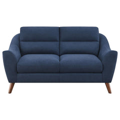 Gano Upholstered Sloped Arm Loveseat Navy Blue - 509515