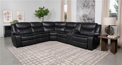 Sycamore Upholstered Power Reclining Sectional Sofa Grey - 610200P