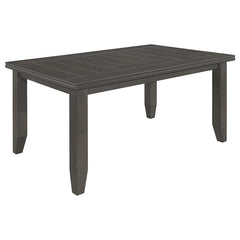 Dalila Rectangular Plank Top Dining Table Dark Grey - 102721GRY