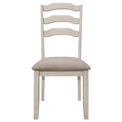 Ronnie 5-piece Starburst Dining Table Set Khaki and Rustic Cream - 108051-S5