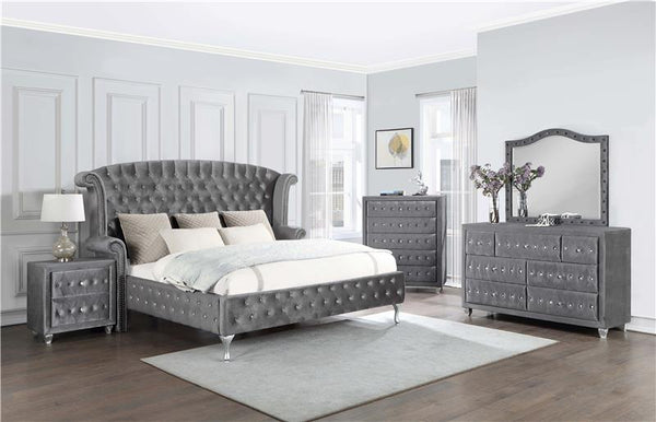 Deanna 2-drawer Rectangular Nightstand Grey - 205102