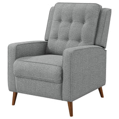 Davidson Upholstered Tufted Push Back Recliner Grey - 609567