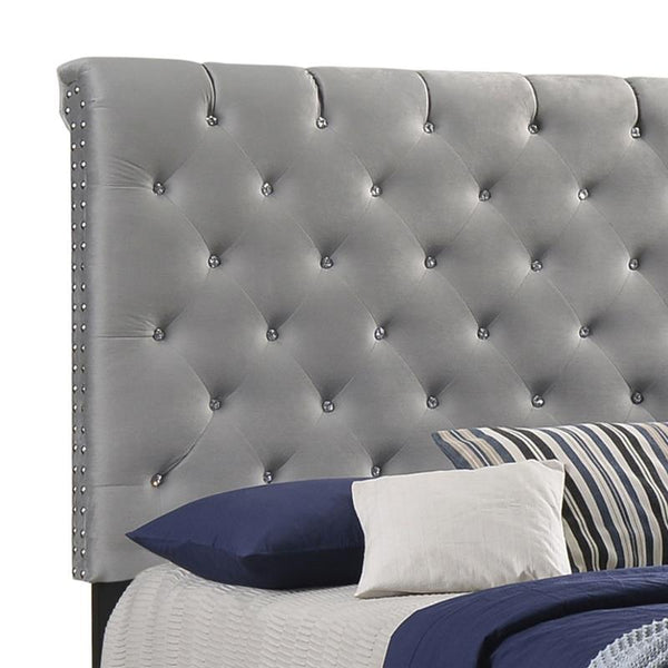 Warner Upholstered Eastern King Panel Bed Grey - 310042KE