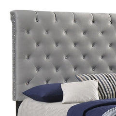 Warner Upholstered Eastern King Panel Bed Grey - 310042KE
