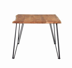 Sherman Rectangular Dining Table Natural Acacia and Matte Black - 190911