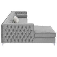 Bellaire Upholstered Storage Chaise Sectional Sofa Grey - 508280