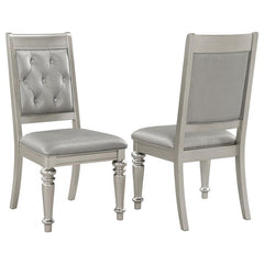 Bling Game Open Back Side Chairs Metallic (Set of 2) - 106472
