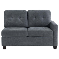 Georgina Upholstered RAF Chair Steel Grey - 551704RAF