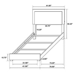 Marceline 4-piece Twin Bedroom Set White - 222931T-S4