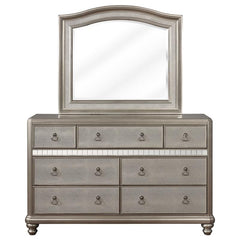 Bling Game 7-drawer Dresser with Mirror Metallic Platinum - 204183M