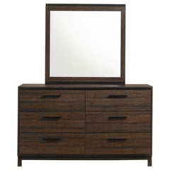 Edmonton 6-drawer Dresser with Mirror Rustic Tobacco - 204353M