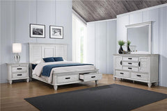 Franco 4-piece Queen Bedroom Set Distressed White - 205330Q-S4