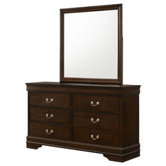 Louis Philippe 6-drawer Dresser with Mirror Cappuccino - 202413M