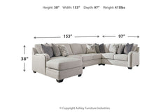 Dellara 5-Piece Sectional with Chaise - 32101S7