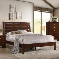 Serenity Wood Eastern King Panel Bed Rich Merlot - 201971KE