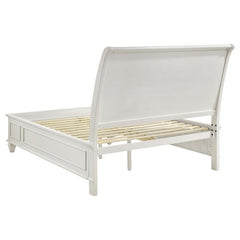Sandy Beach California King Storage Panel Bed Cream White - 201309KW