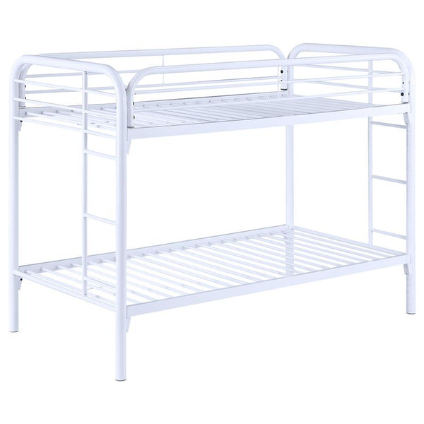 Morgan Metal Twin Over Twin Bunk Bed White - 2256W
