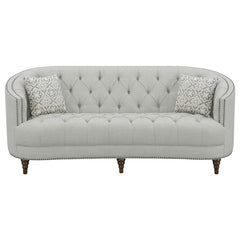 Avonlea Upholstered Sloped Arm Sofa Grey Fabric - 505641