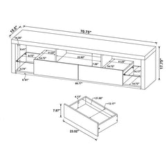 Jude 2-drawer Engineered Wood 71" TV Stand High Gloss White - 704251