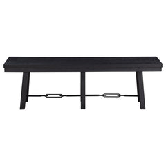 Newport Trestle Dining Bench Black - 108146