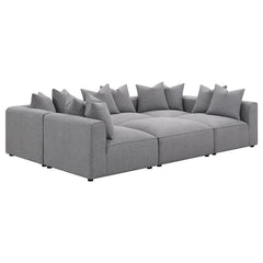 Jennifer 6-piece Upholstered Modular Sectional Grey - 551594-SET