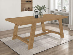 Sharon Rectangular Trestle Base Dining Table Blue and Brown - 104171