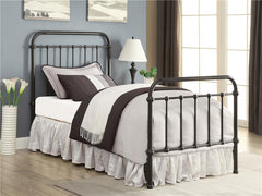 Livingston Metal Full Open Frame Bed Dark Bronze - 300399F
