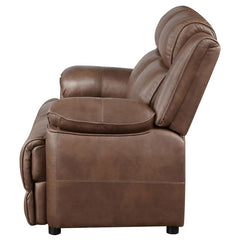 Ellington Upholstered Padded Arm Loveseat Dark Brown - 508282