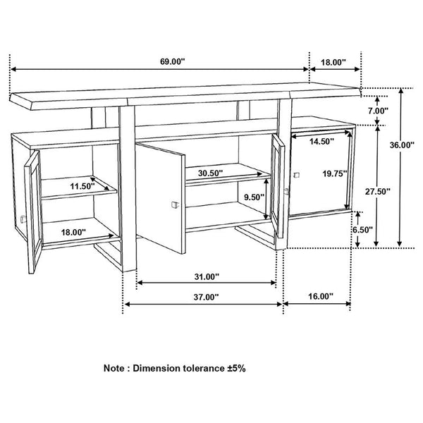 Ditman Server Grey and Black - 110185
