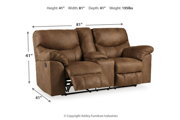 Boxberg Reclining Loveseat with Console - 3380294