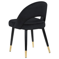 Lindsey Arched Back Upholstered Side Chairs Black (Set of 2) - 193562