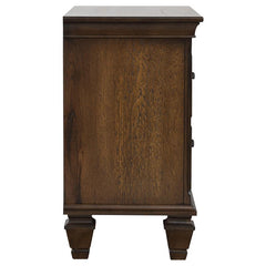 Franco 2-drawer Nightstand with Pull Out Tray Burnished Oak - 200972