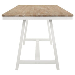 Hollis Rectangular Counter Height Dining Table Brown and White - 122248
