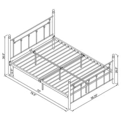 Canon Metal Full Open Frame Bed White - 422736F