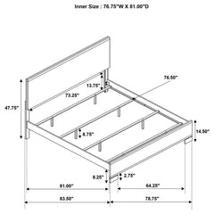 Edmonton 4-piece Eastern King Bedroom Set Rustic Tobacco - 204351KE-S4