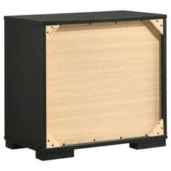 Blacktoft 2-drawer Nightstand Black - 207102