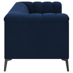 Chalet 2-piece Upholstered Tuxedo Arm Tufted Sofa Set Blue - 509211-S2