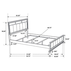 Barzini 5-piece Queen Bedroom Set Black - 200891Q-S5