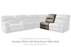 Segburg Armless Chair with Drop Down Table - 3430354