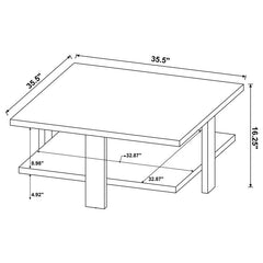 Dawn Square Engineered Wood Coffee Table Mango Brown - 707718