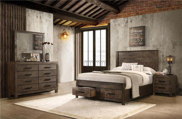Woodmont 4-piece Eastern King Bedroom Set Golden Brown - 222631KE-S4