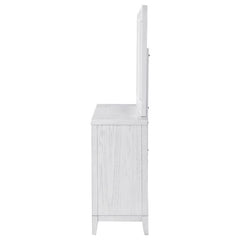 Marielle 6-drawer Dresser with Mirror Distressed White - 224843M
