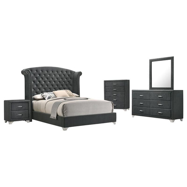 Melody 5-piece Queen Bedroom Set Grey - 223381Q-S5