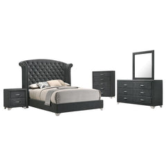 Melody 5-piece Eastern King Bedroom Set Grey - 223381KE-S5